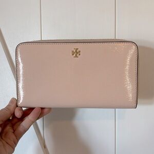 Tory Burch Light Pink zip around wallet